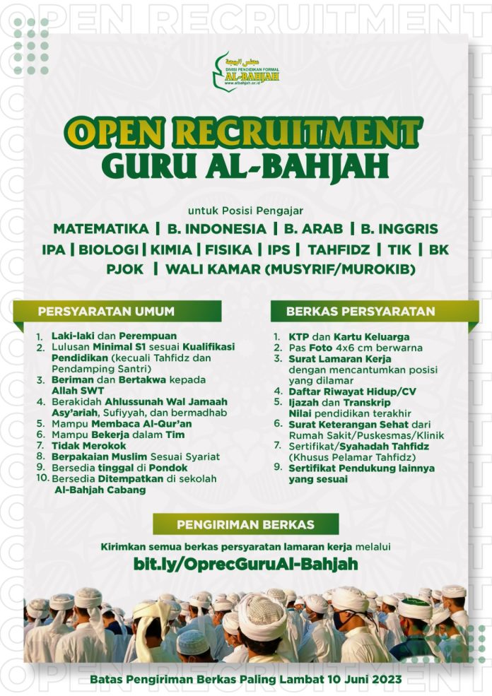 open recruitment guru al bahjah