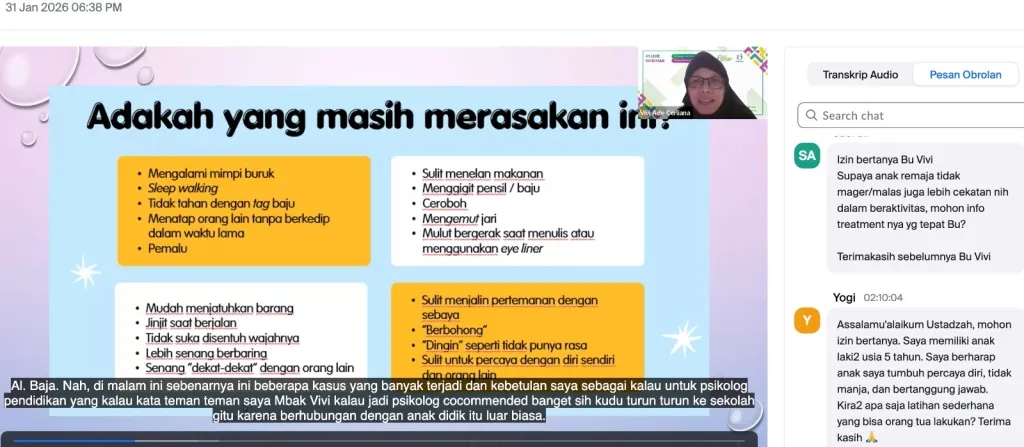 webinar parenting anak siap belajar bersama psikolog albahjah