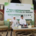 Menteri ATR BPN Nusron Wahid memberikan motivasi penguasaan STEM kepada santri SMAIQu Al-Bahjah didampingi Buya Yahya untuk persiapan Indonesia Emas 2045.